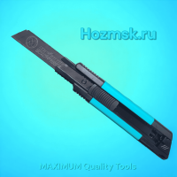 нож канцелярский 18 мм, усиленный, лезвие sk5, с автофиксатором, микс цветов, "maximum" mx 14671 оптом